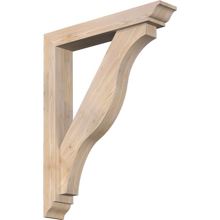 Ekena Millwork Funston Traditional Smooth Bracket w/ Offset Brace, Douglas Fir, 5 1/2"W x 32"D x 40"H BKT0604X32X40FST01SDF